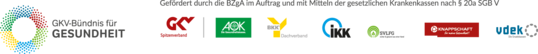 Logos des GKV-Bündnisses für Gesundheit und der Mitglieds-Krankenkassen