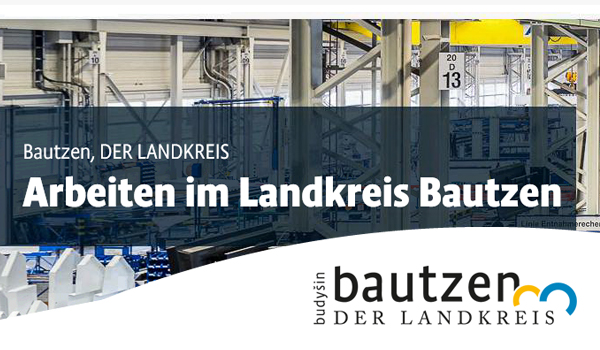 Screenshot von der Website zum Thema Arbeiten im Landkreis Bautzen