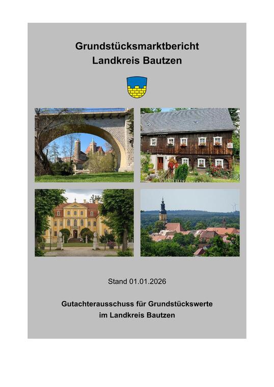 Titelseite des aktuellen Grundstücksmarktberichtes