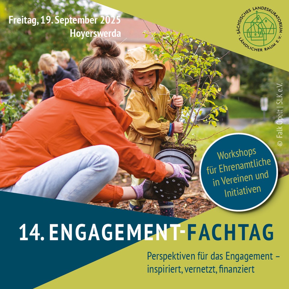 Sie sehen einen Flyer zum Engagement-Fachtag in Hoyerswerda