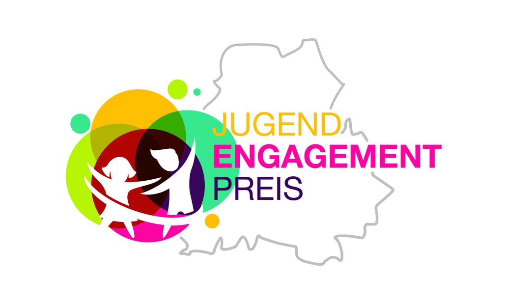 Sie sehen das offizielle Logo zum Jugendengagementpreis im Landkreis Bautzen